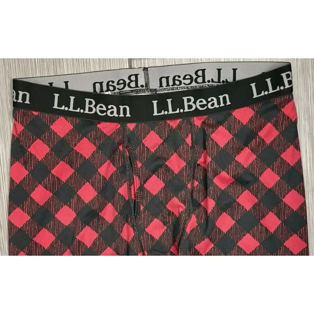 L.L.Bean Everyday Performance Leggings Red/Black Buffalo Plaid Size XL Reg